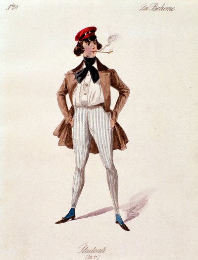 Portret studenta z Cyganerii Pucciniego (1892-1895) autorstwa Anonymous Anonymous