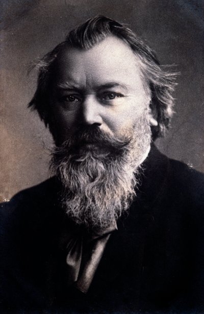 Portret angielskiego kompozytora Johannesa Brahmsa (Rysunek autorstwa Anonymous Anonymous