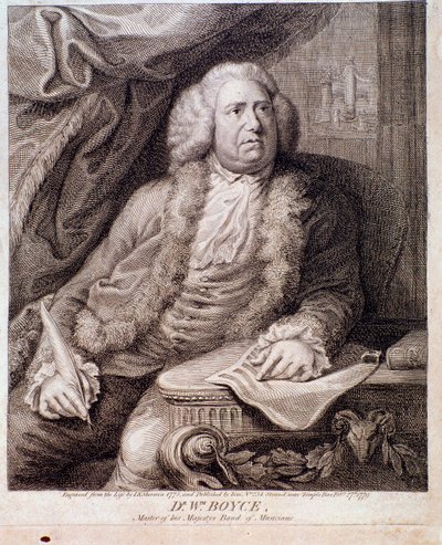 Portret angielskiego kompozytora Williama Boyce