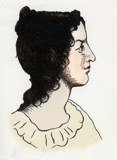 Portret brytyjskiej pisarki Emily Bronte (1818-1848) autorstwa Anonymous Anonymous