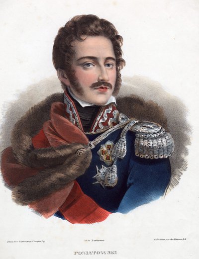 Książę Józef Poniatowski - Anonim - 1835 - Litografia, akwarela - 32x24 - Kolekcja prywatna autorstwa Anonymous Anonymous