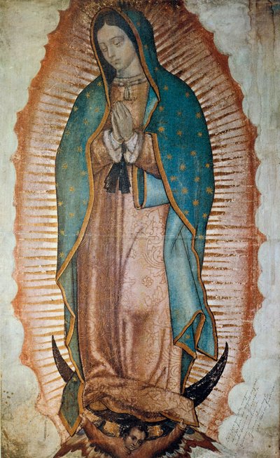 Przedstawienie Matki Boskiej z Guadalupe, patronki Meksyku Grafiki. autorstwa Anonymous Anonymous