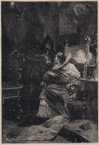 Rodrigo Borgia i Ascanio Maria Sforza Visconti (1455-1505) - grawer z "Lucrezia Borgia" Oscara Pio - 1883 autorstwa Anonymous Anonymous