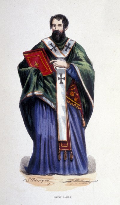 Święty Bazyli. Grawerowanie około 1830 r. Mediolan autorstwa Anonymous Anonymous