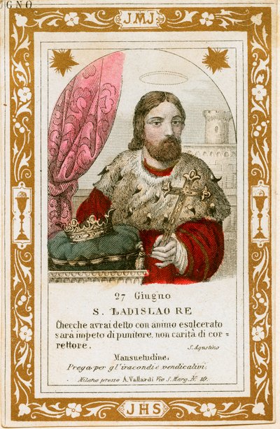 Św Władysław I Węgier (grafika) autorstwa Anonymous Anonymous