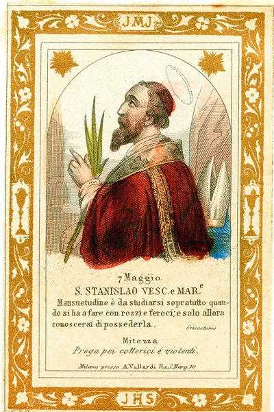 Św. Stanisław Męczennik (rycina autorstwa Anonymous Anonymous