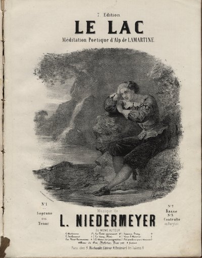Nuty do „” Le Lac „” Meditation Poetique Alphonse de Lamartine, Music By Abraham, Louis Niedermeyer Private Collection. autorstwa Anonymous Anonymous