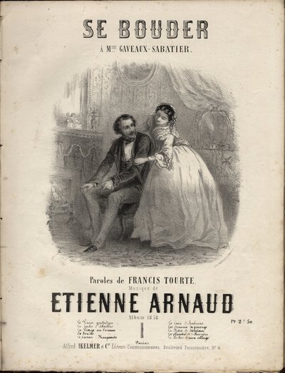Nuty do „” Se bouder”” tekst francis tourte, muzyka: Etienne Arnaud. Prywatna kolekcja. autorstwa Anonymous Anonymous