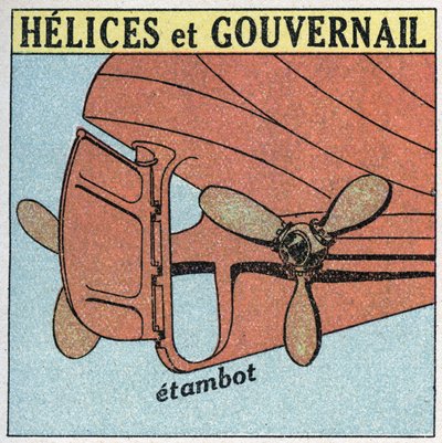 Statki i statki: helisy i stery. Anonimowa ilustracja z 1925 r. Ze zbiorów prywatnych. autorstwa Anonymous Anonymous