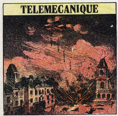 T.S.F.: telemecanics, sztuka kontrolowania odległości za pomocą fal elektromagnetycznych. Anonimowa ilustracja z 1925 r. Ze zbiorów prywatnych. autorstwa Anonymous Anonymous