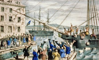 Boston Tea Party: zniszczenie herbaty w Boston Harbor autorstwa Anonymous Anonymous