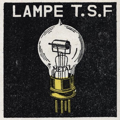 T.S.F.: T.S.F. lampa Anonimowa ilustracja z 1925 r. Ze zbiorów prywatnych. autorstwa Anonymous Anonymous