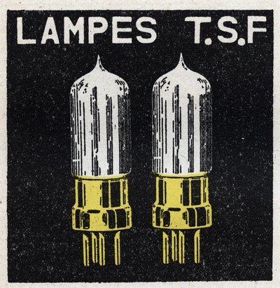 T.S.F.: lampy T.S.F. Anonimowa ilustracja z 1925 r. Ze zbiorów prywatnych. autorstwa Anonymous Anonymous