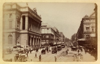 Marsylia i okolice około 1885 -1890: Perspektywa Rue Canebiere i Rue de Noailles, kolekcja prywatna autorstwa Anonymous Anonymous