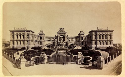 Marsylia i okolice około 1885 -1890: Pałac Lonchamp (Muzeum Sztuk Pięknych), kolekcja prywatna autorstwa Anonymous Anonymous