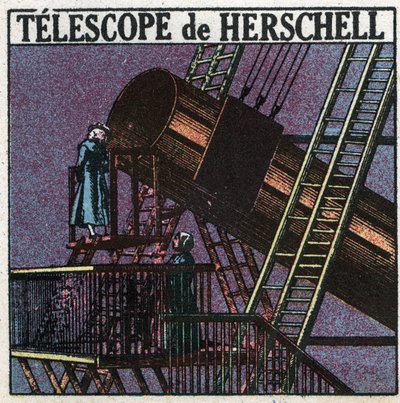 Pierwsze instrumenty optyczne: teleskop Williama Herschela (Friedrich Wilhelm Herschel autorstwa Anonymous Anonymous