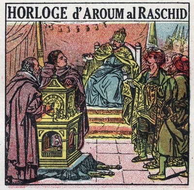 Czas: Haroun al-Rashid (Harun al-Rashid lub al-Rashid (al-Rashid) lub ar Rachid (ar-Rashid) lub el Rashid (el-Rashid) lub el Raschid (el-Rashid) lub al Raschid (al- Raschid), Kalif Abbasydów (763 lub 766-809). Anonimowa ilustracja z 1925 r. Prywatny kol. autorstwa Anonymous Anonymous