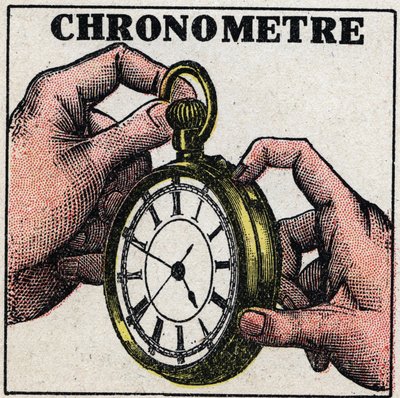 Czas: chronometr. Anonimowa ilustracja z 1925 r. Ze zbiorów prywatnych. autorstwa Anonymous Anonymous