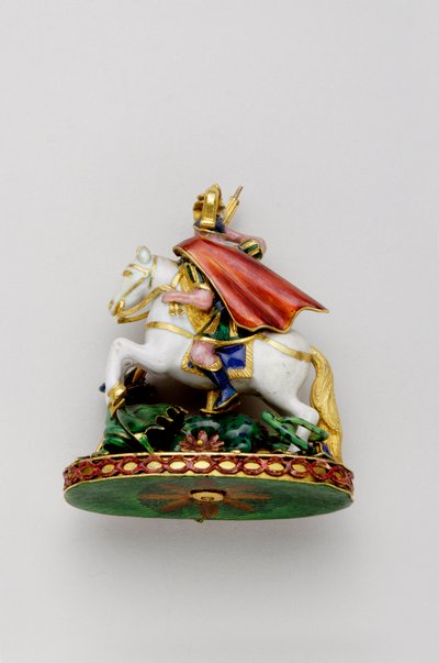 Wielka Brytania - Order Podwiązki: Wielki Jerzy - Rewers - Koniec XVIII wieku - Złoto i Emaux - H 4,7 cm; szer. 4 cm; Waga: 48 g - Kolekcja prywatna autorstwa Anonymous Anonymous