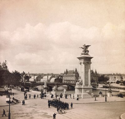 Ekspozycja Powszechna 1900 - Exposition Universelle de 1900 w Paryżu: Pylone du pont Alexandre III - kolekcja prywatna autorstwa Anonymous Anonymous