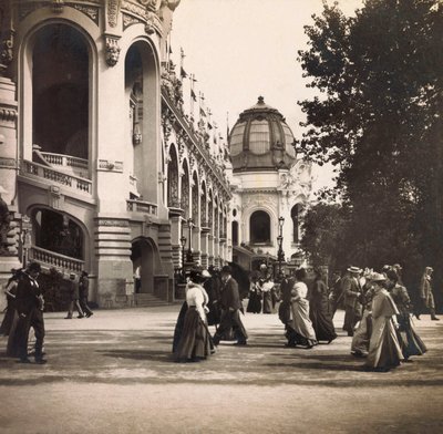 Ekspozycja uniwersalna 1900 - Exposition Universelle de 1900 w Paryżu: Widok z Pól Marsowych - kolekcja prywatna autorstwa Anonymous Anonymous