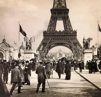 Ekspozycja uniwersalna 1900 - Exposition Universelle de 1900 w Paryżu: Widok z Pól Marsowych - kolekcja prywatna autorstwa Anonymous Anonymous