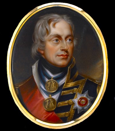 Wiceadmirał Horatio Nelson (Admirał Nelson) (1758-1805) – Anonimowy gwasz na porcelanie autorstwa Anonymous Anonymous