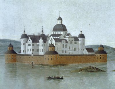 Widok na Kalmar z zamkiem Kalmar, Szwecja ... (akwarela) autorstwa Anonymous Anonymous