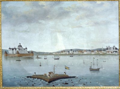Widok na Kalmar z zamkiem Kalmar, Szwecja ... (akwarela) autorstwa Anonymous Anonymous