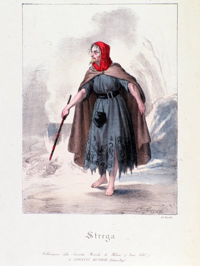 Postać czarownicy w Makbecie, opera Giuseppe Verdi autorstwa Anonymous Anonymous