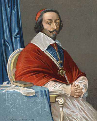 portret Armanda Jeana Du Plessis, kardynała Richelieu Prélat i francuskiego męża stanu (Paryż autorstwa Anonymous Anonymous