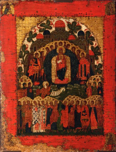 W Tobie Raduj się, koniec XV wieku. autorstwa Anonymous Russian icon painter