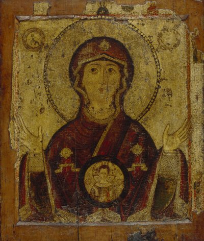Matka Boża Znaku, początek XIII wieku. autorstwa Anonymous Russian icon painter