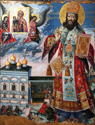 Św. Dymitr z Rostowa, druga połowa XVIII wieku. autorstwa Anonymous Russian icon painter