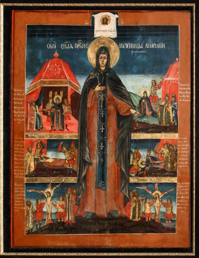 Św. Męczennik Anastazja, druga połowa XVIII wieku. autorstwa Anonymous Russian icon painter