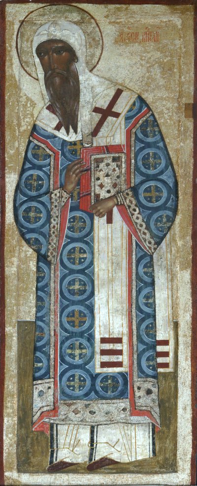 Św. Metropolita Aleksiej z Moskwy, XVI w. autorstwa Anonymous Russian icon painter