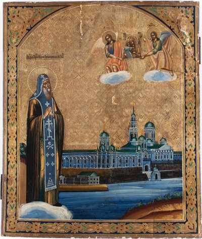 Św. Nilus z jeziora Seliger, XIX w autorstwa Anonymous Russian icon painter