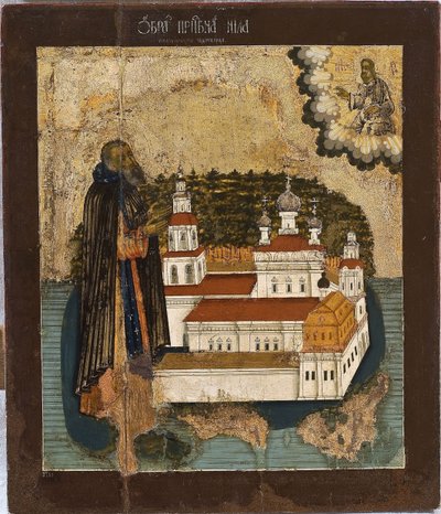 Święty Nil z jeziora Seliger, XVIII wiek autorstwa Anonymous Russian icon painter