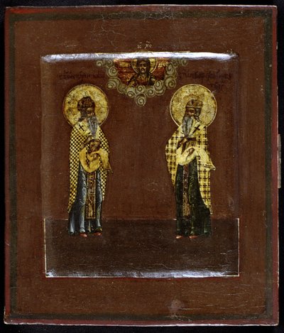 Święci Gurias z Kazania i Warsonofius z Tweru, XVII w. autorstwa Anonymous Russian icon painter