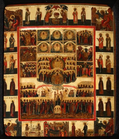 Hexameron, początek XIX wieku. autorstwa Anonymous Russian icon painter