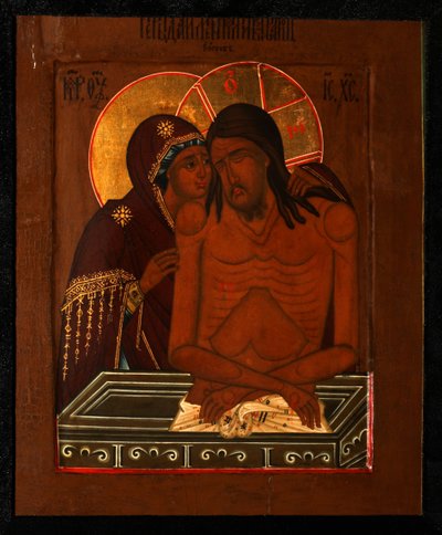 Opłakiwanie zmarłego Chrystusa, koniec XIX wieku. autorstwa Anonymous Russian icon painter