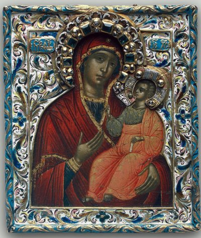 Theotokos z Tichvin, koniec XVII wieku autorstwa Anonymous Russian icon painter