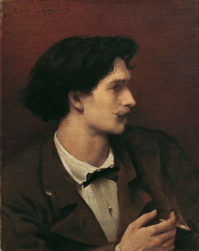 Autoportret z papierosem autorstwa Anselm Feuerbach