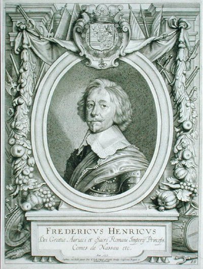 Fryderyk Henryk (1584-1647) hrabia Nassau-Dillenburg, z "Portraits des Hommes Illustres", wyd. 1706 (rycina) autorstwa Anselmus van (after) Hulle