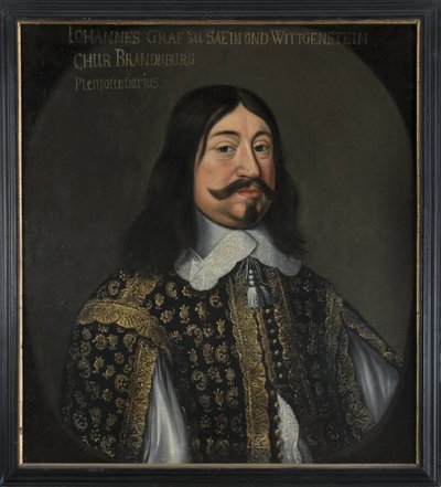 Jan VIII Hrabia Sayn Wittgenstein Hohenstein - Portret Jana VIII (1601-1657), Hrabia Sayn-Wittgenstein-Hohenstein, autor: Hulle, Anselm van, po (1601-po 1674). Olej na płótnie. Wymiary : 73x64 cm. Muzeum Narodowe w Sztokholmie autorstwa Anselmus van (after) Hulle