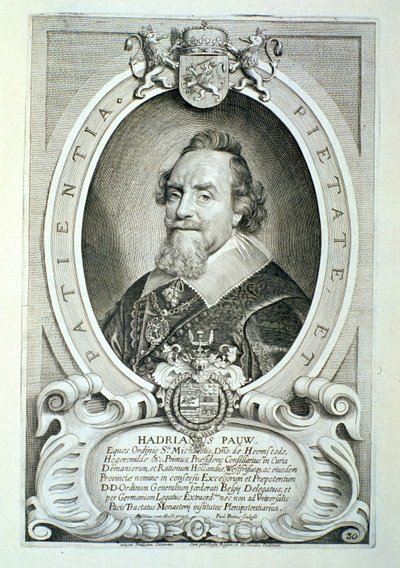 Adriaen Pauw (1585-1653) z „Portretów wybitnych ludzi”, sztychowanych przez Paulusa Pontiusa (1603-68) wydane w 1706 r. autorstwa Anselmus van Hulle