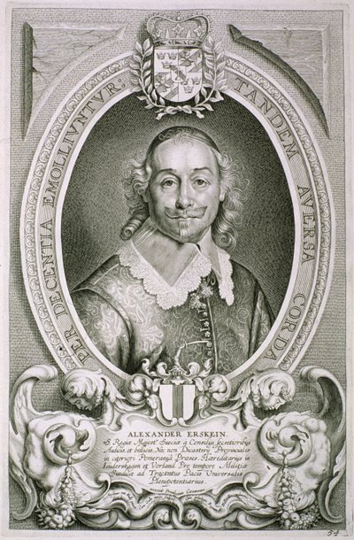 Alexander Erskein (zm. 1656) z „Portretów wybitnych ludzi”, rytowanych przez Cornelisa Galle, wydana w 1706 r. autorstwa Anselmus van Hulle