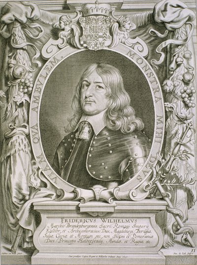 Fryderyk Wilhelm (1620-88), elektor brandenburski, z "Portretów ludzi wybitnych", rycina Petrusa de Iode, wydana w 1706 r. autorstwa Anselmus van Hulle
