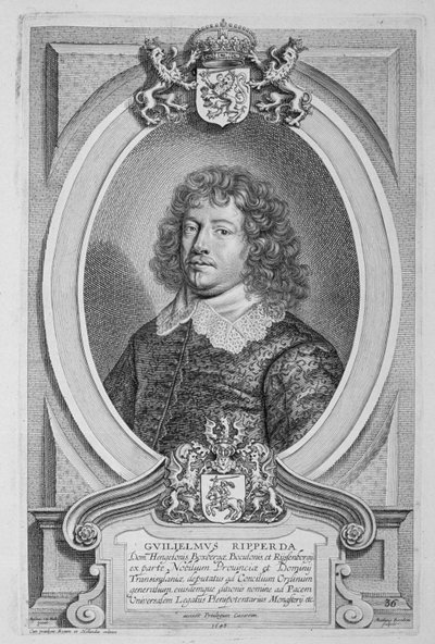 Willem Ripperda (1600-69) z „Portretów wybitnych mężczyzn”, wydana w 1706 r. autorstwa Anselmus van Hulle