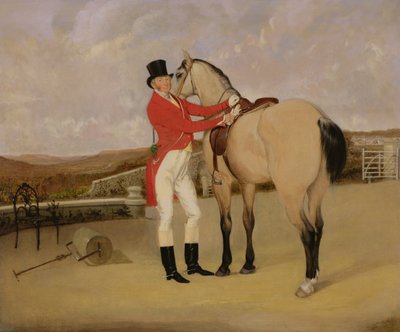 James Taylor Wray z polowania na Bedale ze swoim Dun Hunterem autorstwa Anson A. Martin